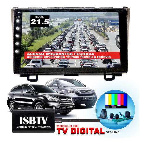 Multimidia Crv 2011 2010 Espelhamento iPhone Android Tv Gps