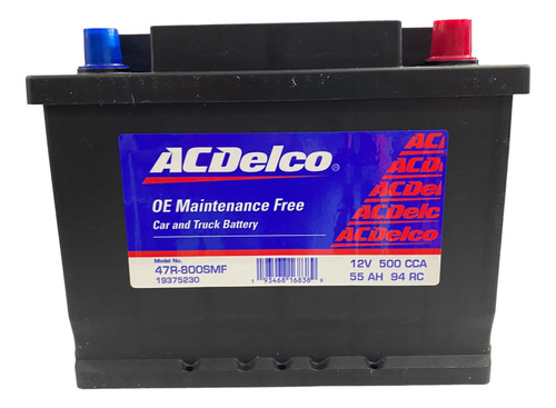 Bateria Acdelco Roja 47r-800 Chevrolet Tracker