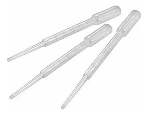 Pipeta De Plástico 3 Ml Medidor Conta Gotas 10 Unidades