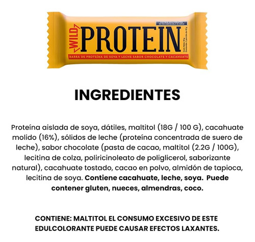 Wild Foods | Pack De 3 | Chocolate Y Cacahuate | 5 Barras
