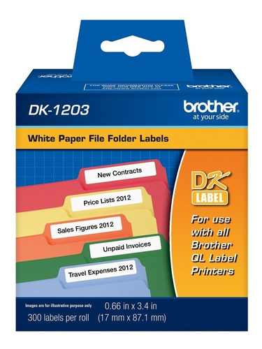 Cinta Brother Dk-1203 (17mm X 87 Mm),300 Etiquetas