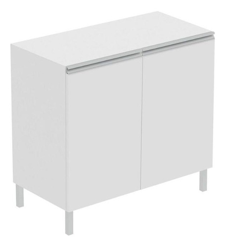 Balcão Lavanderia Slim Bs33 2ptas Branco-brv