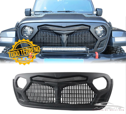 Imagen 4 de 9 de Parrilla Angry Jeep Wrangler Jl 2019 2020 2021 Enojado Cobra