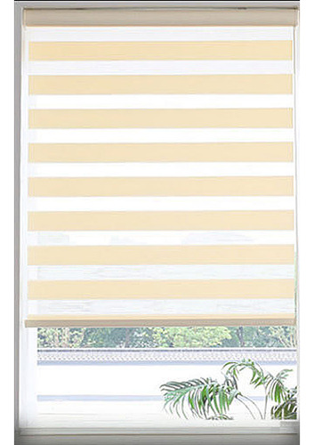 Persiana Doble Capa Con Diseño De Cebra Enrollable 100x180cm