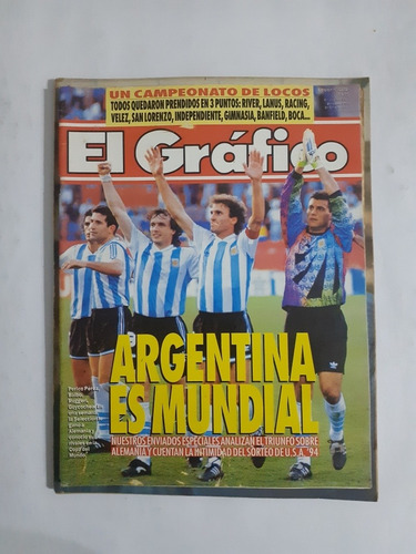 El Gráfico 3872 Argentina 2 Alemania 1,river 1 Español 0