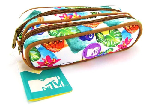 Estojo Escolar Mtv Beach Duplo Ref 48762 Dmw