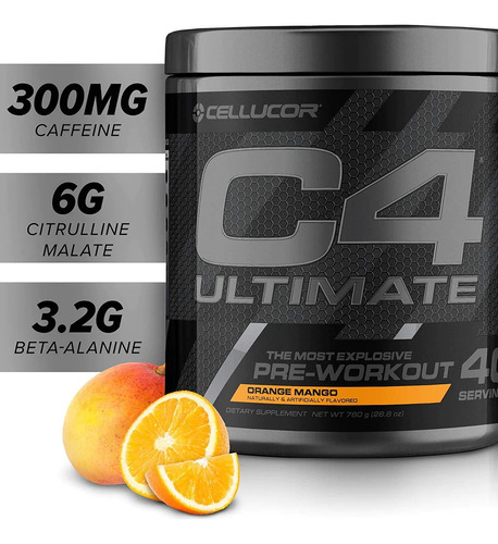 Cellucor C4 Ultimate 40 Serv Sabor Naranja Mango