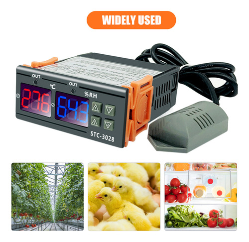 Controlador Digital De Temperatura E Umidade Stc-3028 Para C