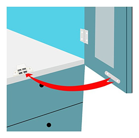 8 Pack Cierre Magntico Para Puertas De Muebles - Montaje Inc