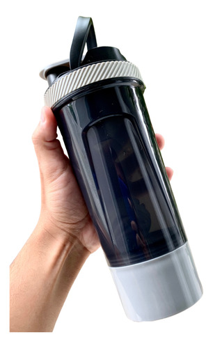 Coqueteleira Premium Academia Shaker 700ml Fit Compartimento