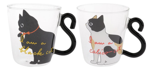 2 Gato Copas De Tazas De De De Doble Capa 250ml Lavaplatos.