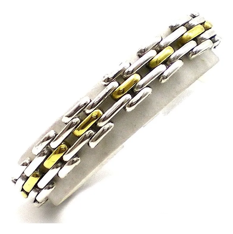 Pulsera Panther De Plata Mexico 925 Y Oro 18 Kt