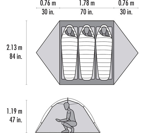 Msr Access Access 3 Pessoas Lightweight 4 Season Tent