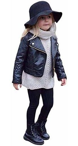 Abrigo Moto Niños Niñas Cuero Sintético Invierno 1-5a