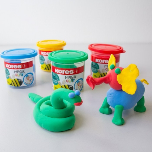 Imagen 5 de 5 de Plastilina Foami Moldeable Kores Magik Clay