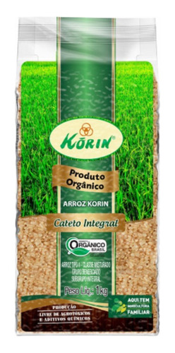Kit 2x: Arroz Cateto Integral Orgânico Korin 1kg