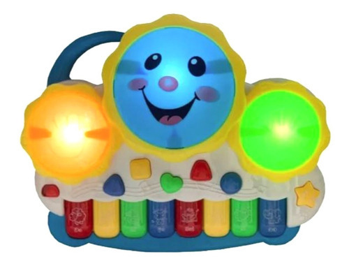 Teclado Bebê Brinquedo Infantil Com Som De Animais Piano Cor Colorido