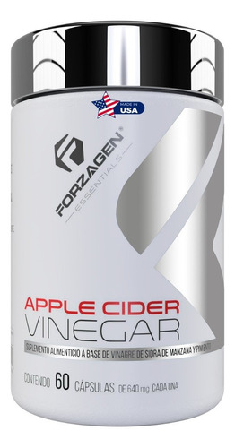 Forzagen Essentials Apple Cider 60 Caps | Vinagre De Manzana Sabor Sin sabor