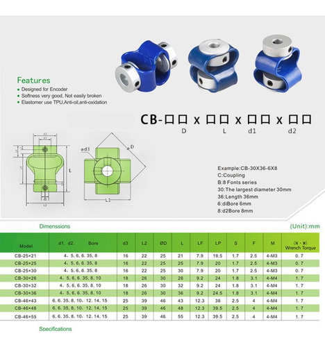 Couplings Flexible Coupler De Maquina Cnc O D46 L48 15mm