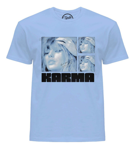 Playera Taylor Swift Karma Poster Blue Aesthetic T-shirt