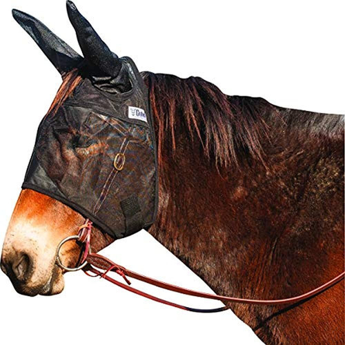 Cashel Quiet Ride Mule Fly Mask, Estandar Con Orejas