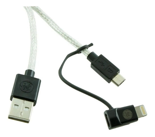 Cable micro USB y Lightning de Ge Pro para iPhone, 0,9 m, certificado, color plateado