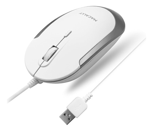 Mouse Macally Con Cable/blanco