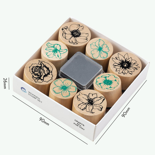 3 Juego De Sellos De Madera Creativos Para Planificador