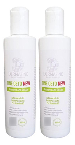 Shampoo Anti Caspa Fine Ceto New Dermafine 250ml 2 Un