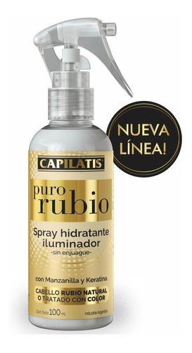 Spray Capilatis Puro Rubio Hidratante Iluminador Sin Enjuagu