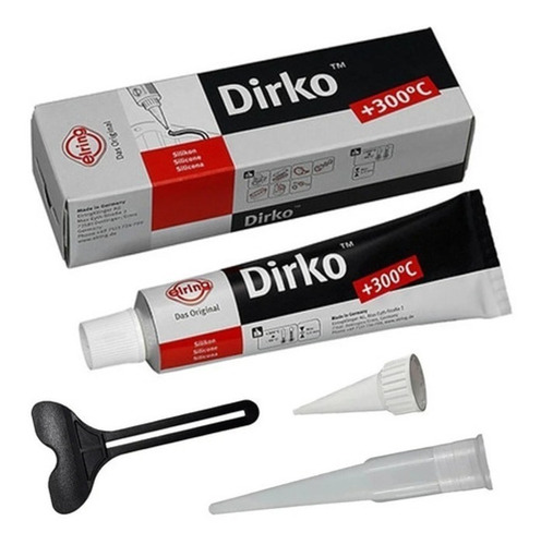 Silicone Adesivo Para Juntas Dirko Preto Alta Temperatura