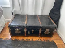 Comprar Baúl Antiguo, Metal \u002F Madera Con Herrajes De Almacenamiento