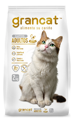 Alimento Para Gato Adulto Comida Para Gato Saco 2kg Grancat