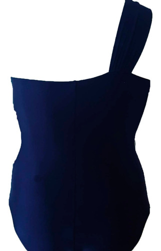 Imagem 2 de 2 de Maiô Plus Size Ombro Único Com Fivela - Até Número 56