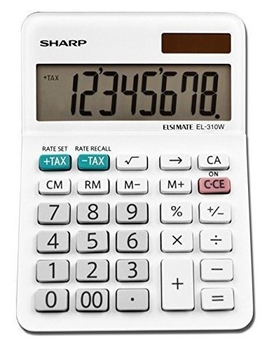 Sharp El-310wb - Calculadora Color Blanco