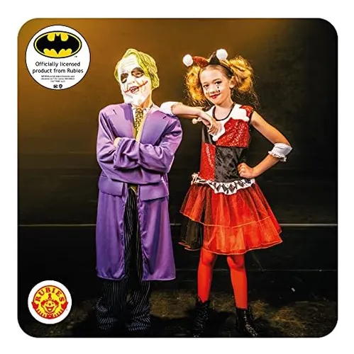 Rubies Girls Dc Super Villains Harley Quinn Disfraz Tutú Ves