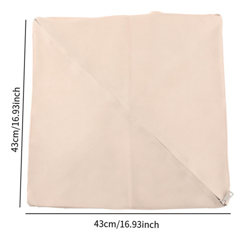 Funda De Puf Sin Relleno Puf Sin Relleno Cuadrado Beige
