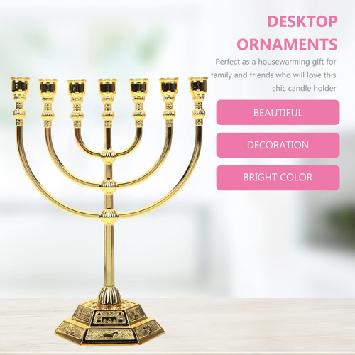 Sewacc Hanukkah Menorah Candeler Candlesticks 7 Branch Hanuk