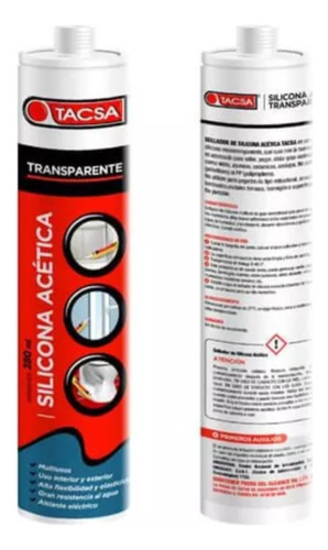 Silicona Acética Transparente 280 Ml Tacsa 