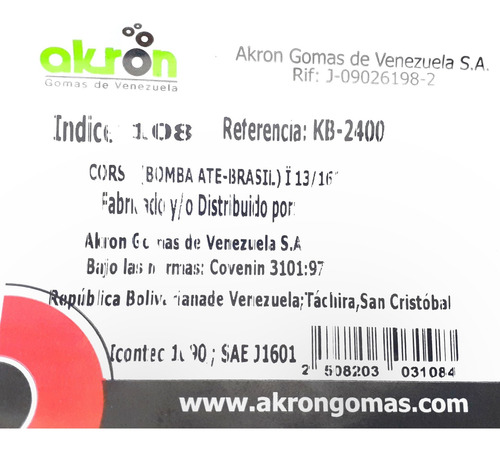 Imagen 3 de 4 de Kit Goma Bomba Freno Corsa 13/16