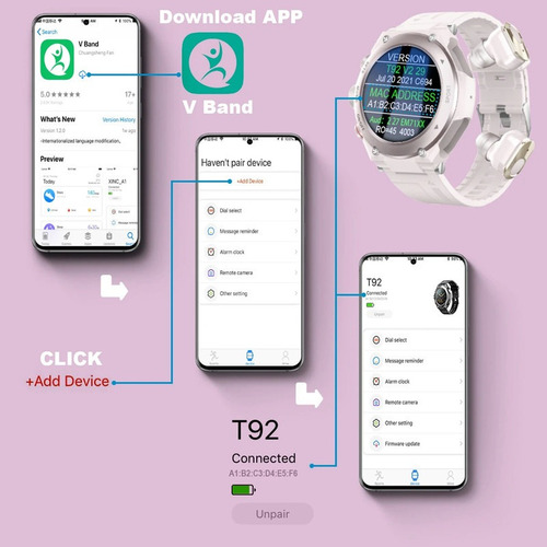 Reloj Inteligente 2 En 1 Con Audífonos Bluetooth Tws Para Xi
