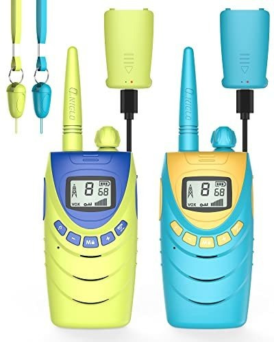 Walkie Talkies Recargables Para Niños, 22 Canales Y 2 Milla