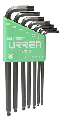 Juego 7 Llaves Hexagonales L Torx® Punta De Bola Rack Urrea