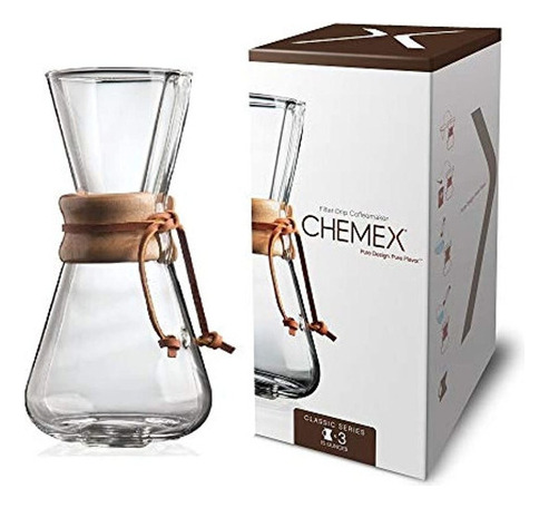 Chemex Serie Clasica, Cafetera De Vidrio, Vidrio De 3-5 Onz