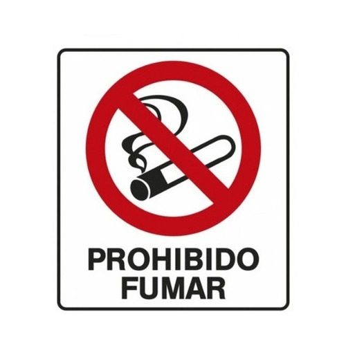 Cartel Prohibido Fumar 40x45 Cm  Ferreteria Vazquez
