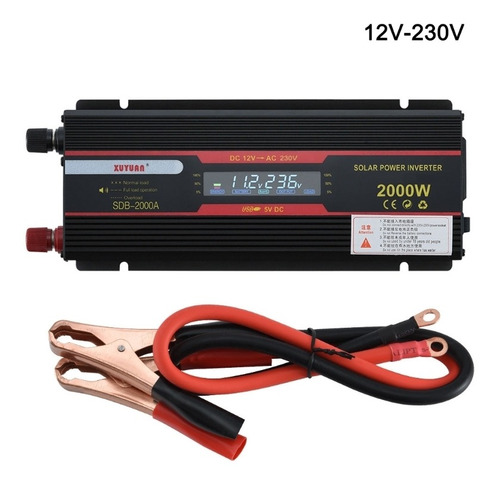 Inversor De Coche Dc 12v/24v A Ac 11v/22v Convertidor De Vol