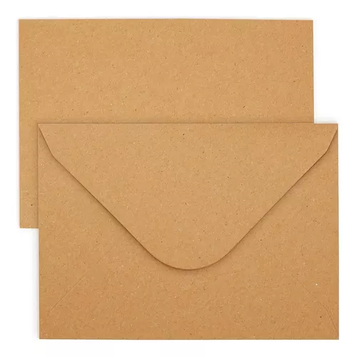 150 sobres de invitación A9 a granel en papel kraft marrón autoadhesivo  para despegar y prensar, sobres de 5 3/4 x 8 3/4 de 100 libras. Papel para