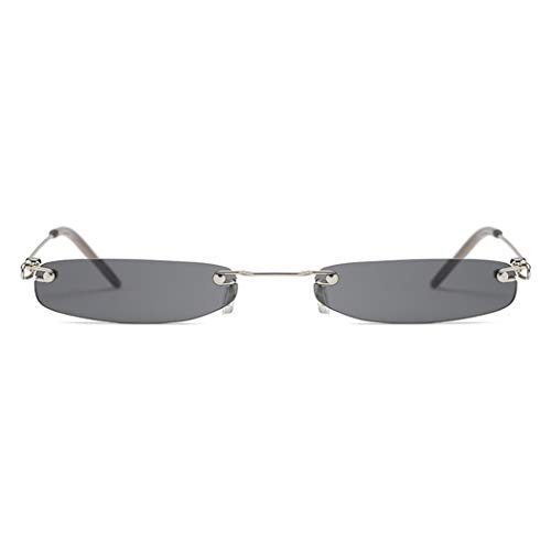 Brazo Moda Rimless Narrow Gafas De Rectángulo Claras Tq22v