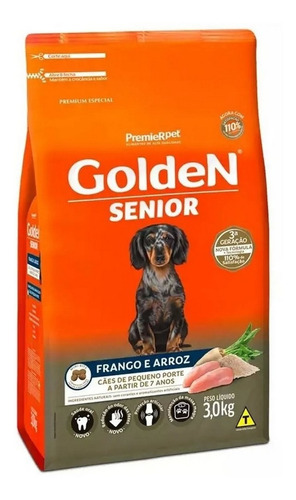 Ração Golden Fórmula Cães Senior Raças Pequenas E Mini 3kg