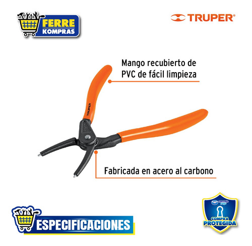 Pinza Punta Recta 7 Para Cerrar Anillos, Mango De Pvc 17361